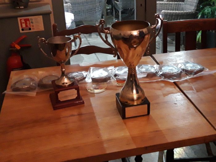 Trophies ready for presentation